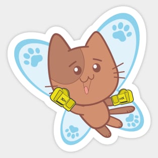 Boxing Kitten. Sticker